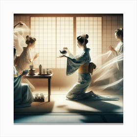 Samurai Tea Ceremony Canvas Print