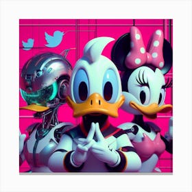 Donald Duck And Friends 2 Canvas Print