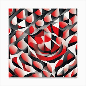 Abstract Red And Black 3 Canvas Print