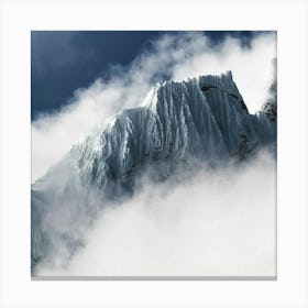 Cloud Covered Mountain Canvas Print