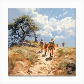 Hikers On The Trail Canvas Print