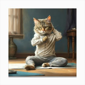 Cat Yoga Canvas Print