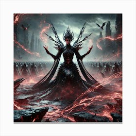 Queen Sorath Dark Manipulation Scifi Canvas Print