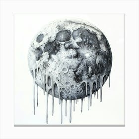 Cosmic Art A Detailed Moon Canvas Print