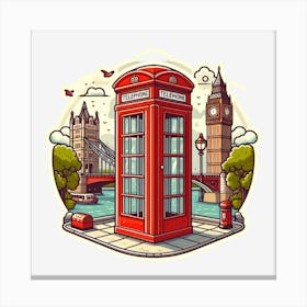 London Telephone Booth 1 Canvas Print