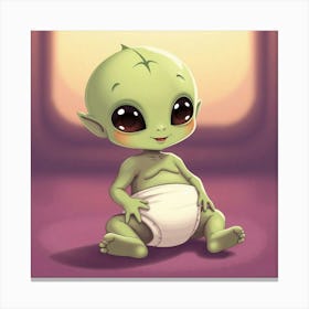 Cute Alien Baby Canvas Print