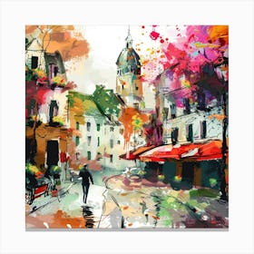 Paris Street Painting Canvas Print