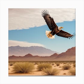 Bald Eagle In The Desert Canvas Print
