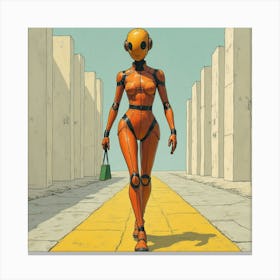 Female Robot Canvas Print