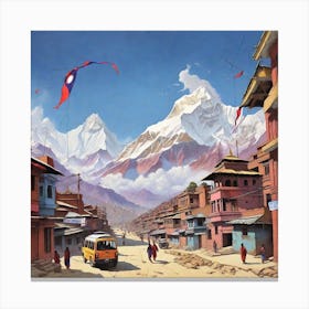 Nepali Village Canvas Print