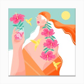 Hibiscus Lemonade Canvas Print