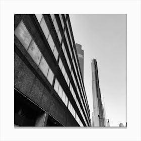 Brooklyn Tower In Black And White Canvas Print