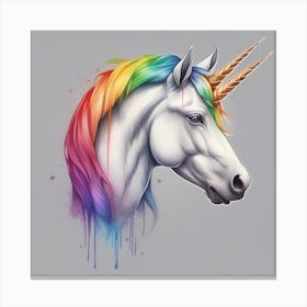 Unicorn Head Canvas Print