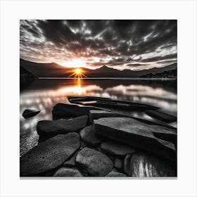 Sunrise Over Lake 13 Canvas Print