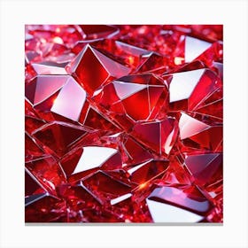 Red Shards Of Glass Canvas Print