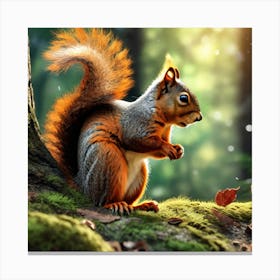 Squirrel In The Forest 374 Canvas Print