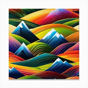 Colorful Mountains 2 Canvas Print