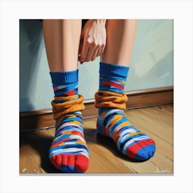 Looking For My Socks Art Print 1 Canvas Print