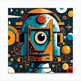 Robot Head Canvas Print