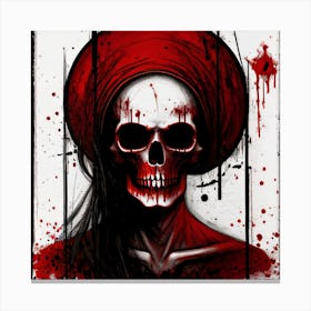 Bloody Skull Canvas Print