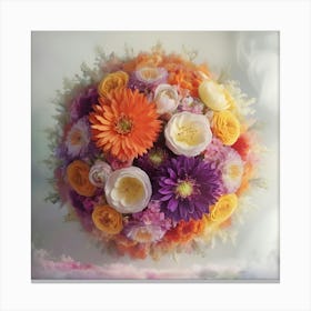 Dreamlike And Kaleidoscopic Cinematic Photograph Of Flower Arrangement 2 Canvas Print