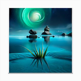 Moonlight Over Water Canvas Print