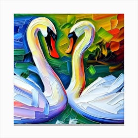 Love Swans Canvas Print