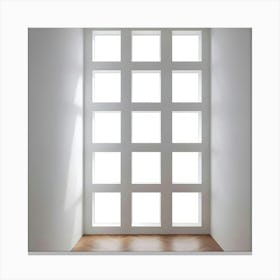 White Room With Windows 3 Canvas Print