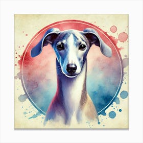 Watercolor Whippet 2 Canvas Print