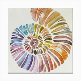 Rainbow Sea Shell Canvas Print