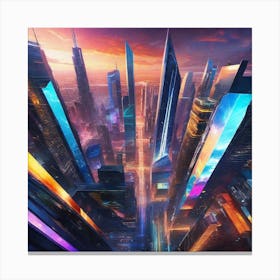 Futuristic City 83 Canvas Print