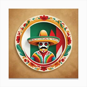 Mexican Skull 41 Canvas Print