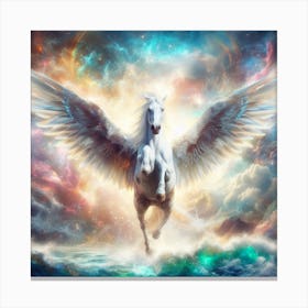 White Horse In The Sky 1 Canvas Print