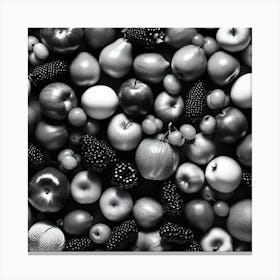 Black And White Fruit Canvas Print