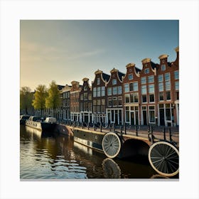 Default Amsterdam In A Row 1 Canvas Print