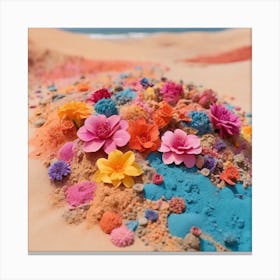 Colorful Sand Canvas Print