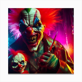 Evil Clown Canvas Print