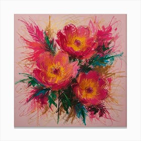 Pink Peonies Canvas Print