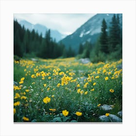 Yellow Wildflowers Canvas Print