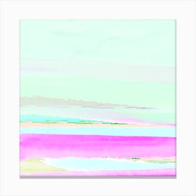 Pink and turquoise water world Canvas Print