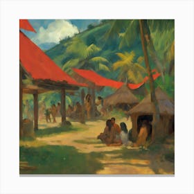 Fijian Village Canvas Print