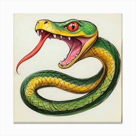 Snake Drawing 1 Canvas Print