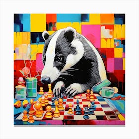 Badger Chess Canvas Print