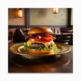 A Juicy Burger Canvas Print