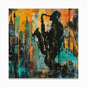 Saxophone Player 4 Canvas Print