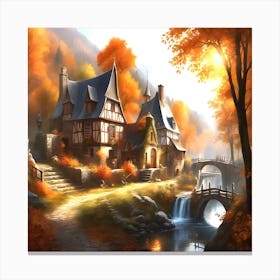 Autumn Village Canvas Print