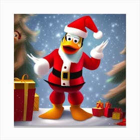 Santa Duck Canvas Print