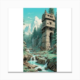 Castle In The Woods Canvas Print