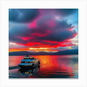 Sunset On The Lake 7 Canvas Print