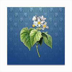 Vintage African Hemp Botanical on Bahama Blue Pattern n.2375 Canvas Print